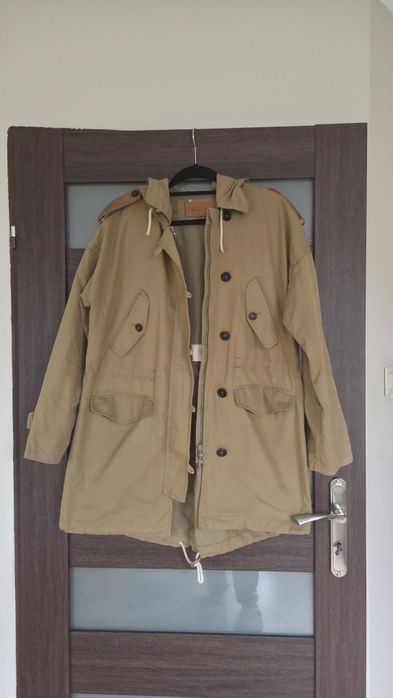 Kurtka parka jesienna beżowa Massimo Dutti L/XL