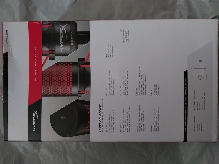 Мікрофон HyperX Quadcast Red | USB Condenser Gaming | NEW!