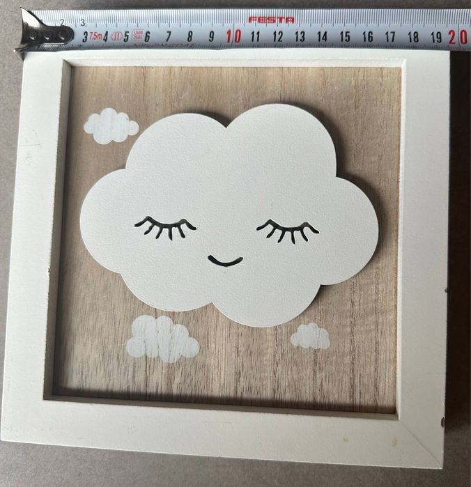 Деревянный светильник ночник Облако