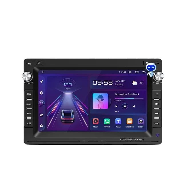 Rádio 7" Android Auto e Carplay VW Golf 4 Passat B5 Polo 2/32GB GPS