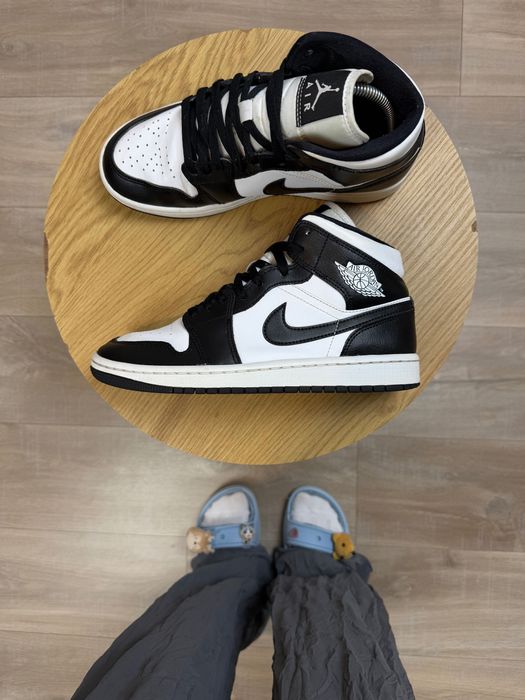 Jordan Air 1 Mid Black/White Shoes Women's EUR40