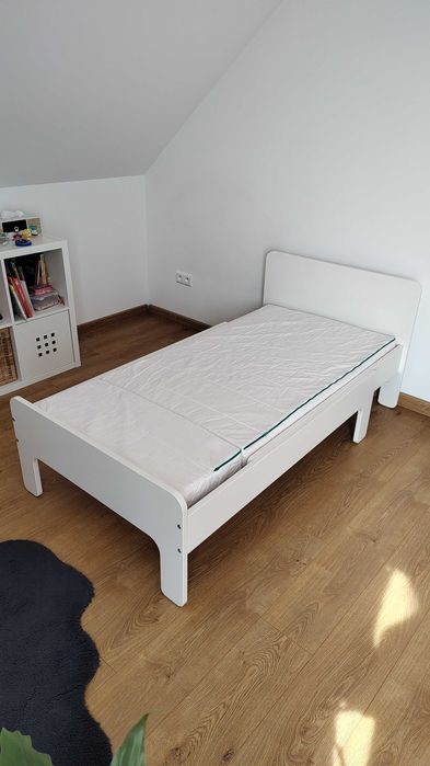 Łożko rozsuwane Ikea Slakt z materacem Vimsig 80x200 jak nowe okazja