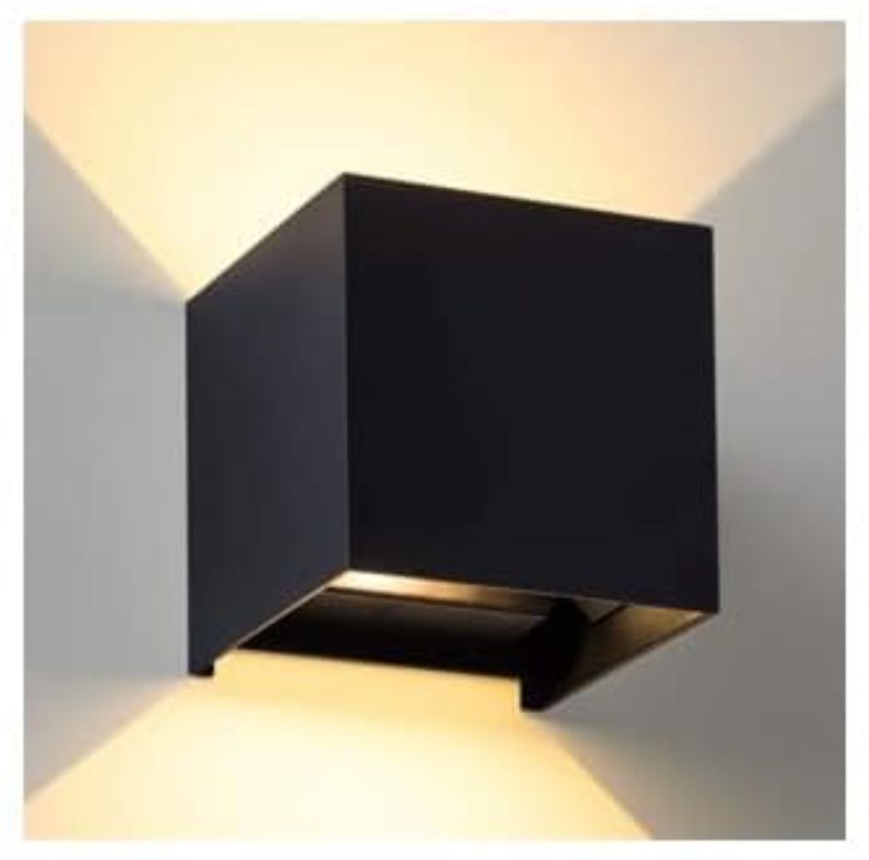 Apliques de parede exterior (preto mate)