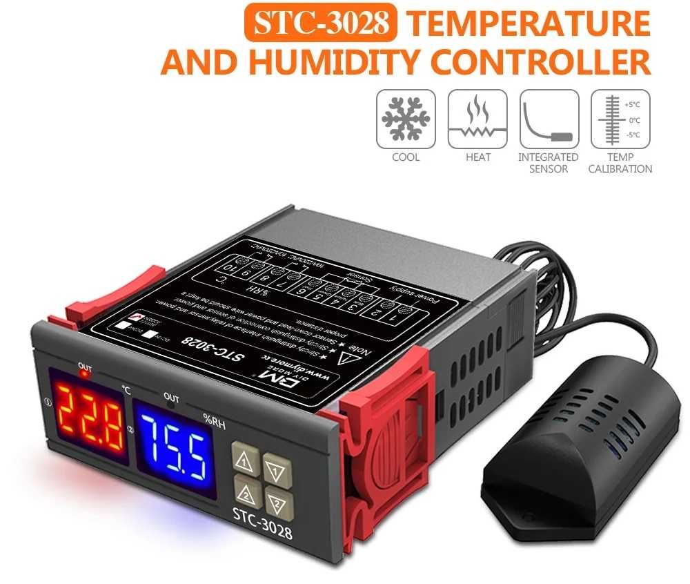INKUBATOR-Higrometr STC 3028/230V. Regulator temperatury i wilgotności