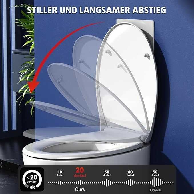 Deska Sedesowa Nano Glaze wolnoopadajaca uniwersalna