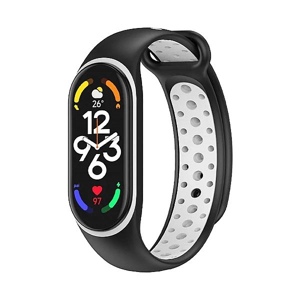 Opaska / Pasek Silikonowy Braders do Xiaomi Mi Band 5 / 6 / 7 czarno-b