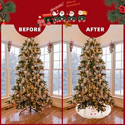 Pokrowiec na stojak choinkowy biały średnica 120cm salcar