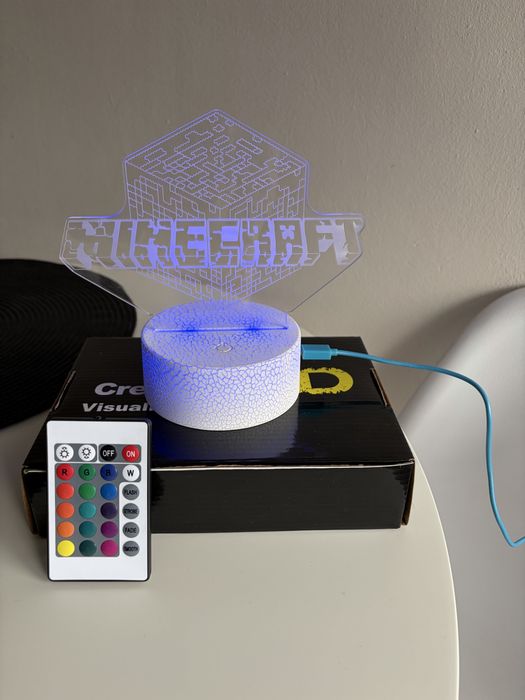 Lampka led 3D Minecraft pilot zestaw