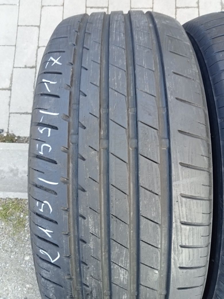 2x Opony Używane Letnie 215/55R17 Lassa