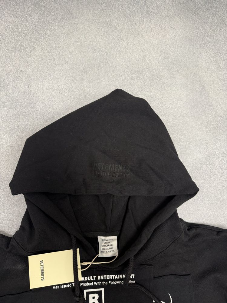 худи Vetements Hardcore Restricted hoodie black L Xl