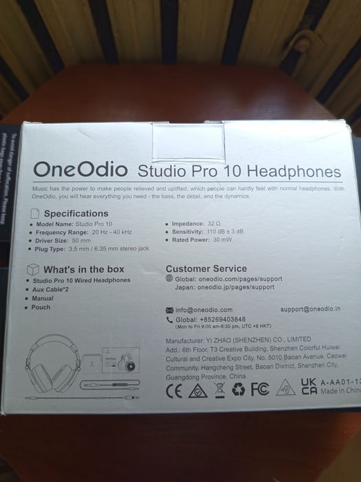 Słuchawki One Odio Studio Pro10