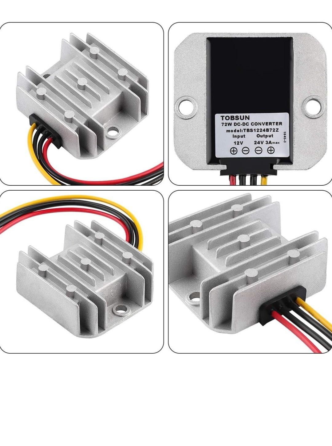 HOMELYLIFE wzmacniacz napięcia konwerter DC 12V DC do 24V 3A 72W wodo.