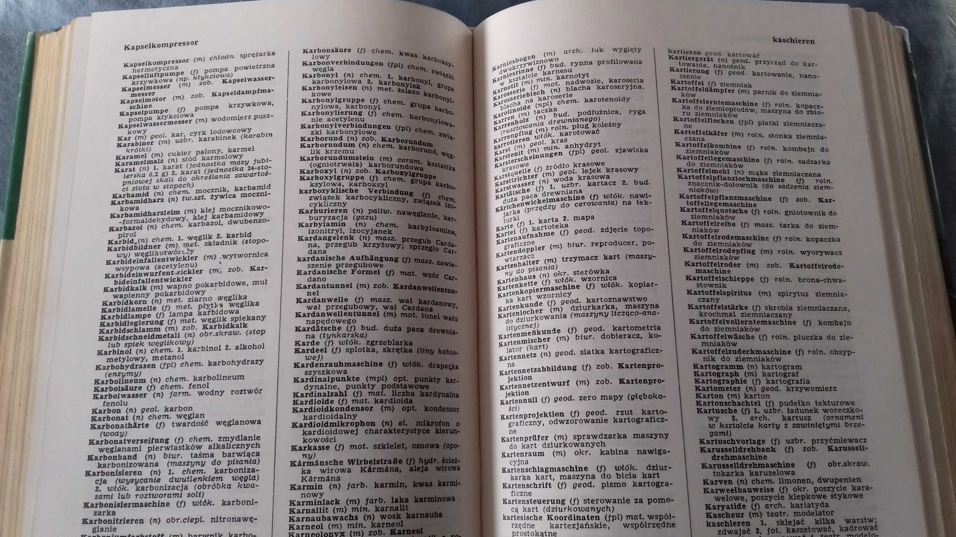 Słownik techniczny z suplementem niemiecko-polskim