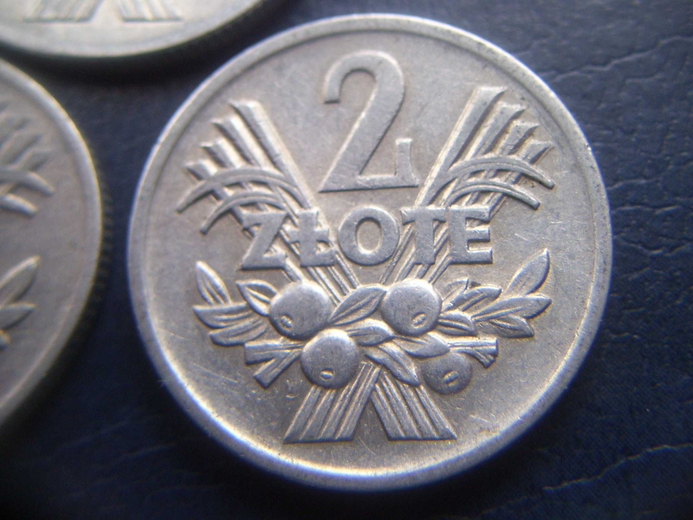 Stare monety 2 złote Jagody 1971 , 1973 ,, 1974 PRL zestaw