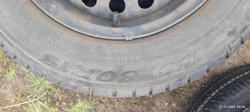 Koła mitsubishi colt 4 koła z oponami zimowymi felgi 13 4x100 + zapas