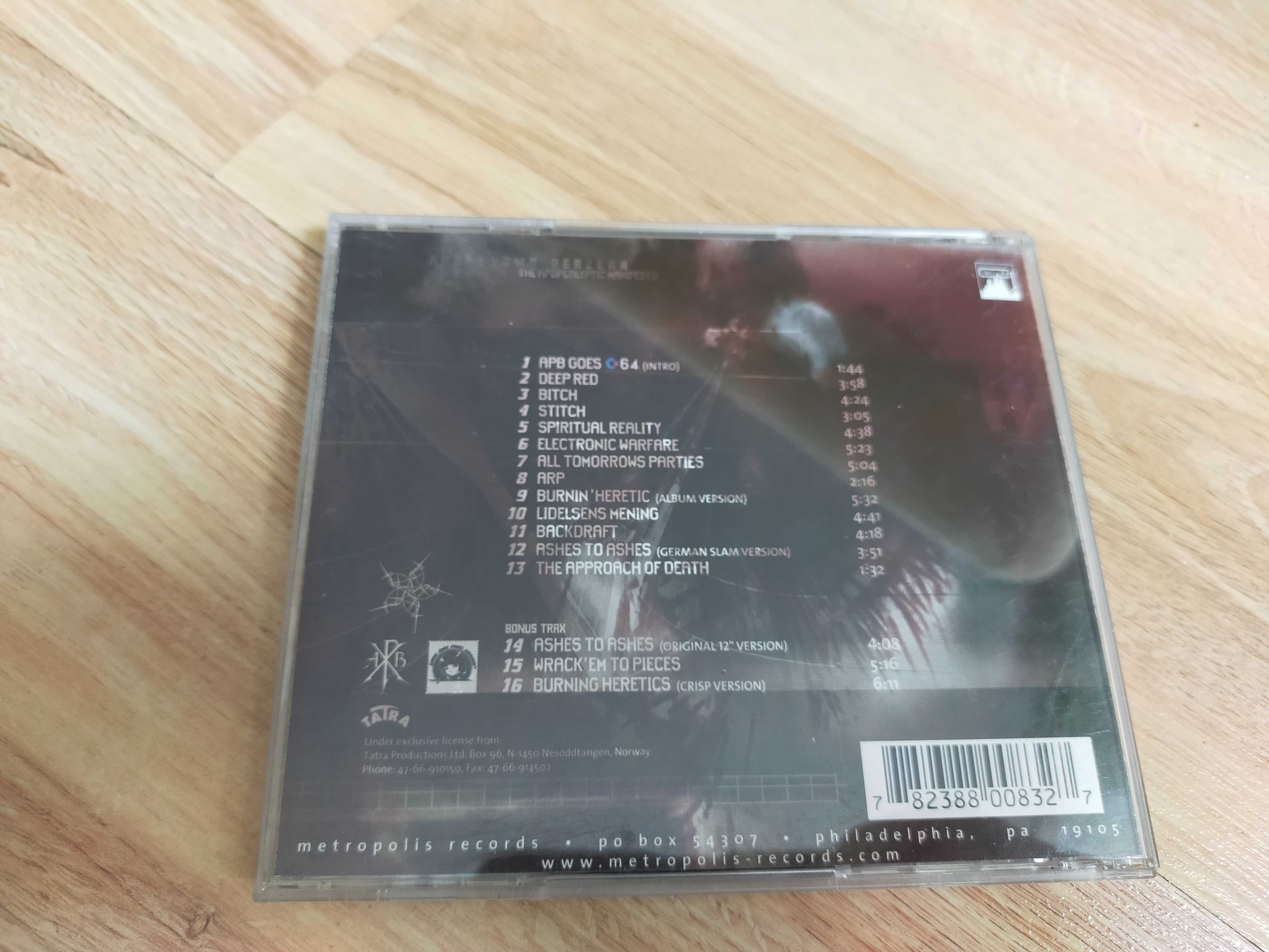 APOPTYGMA BERZERK - "The Apoptygma Manifesto"  CD. Jak nowa ! USA !