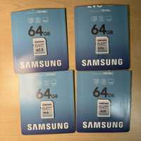 4 szt Karta SD Samsung Evo Plus 64 GB