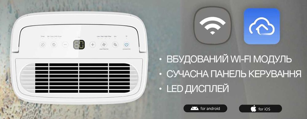 Осушувач повітря HDH12UAWF HDH20UAWF HYUNDAI мобільний іонізатор