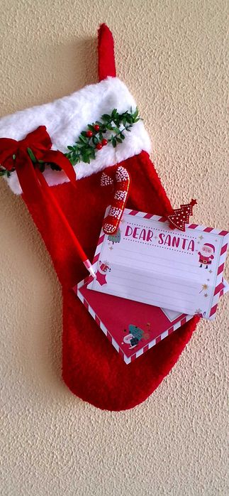 Meia de Natal com acessórios