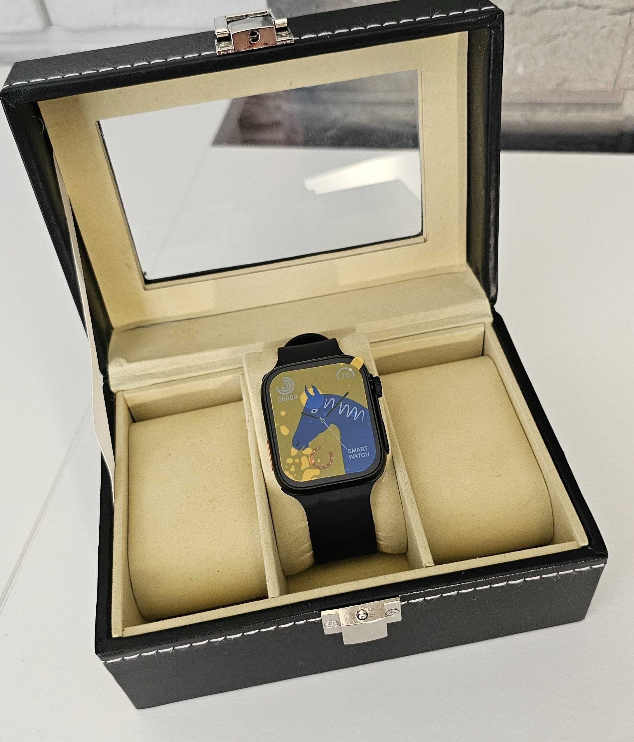 Zegarek Smartwatch smart opaska smart kwadratowa koperta czarny black