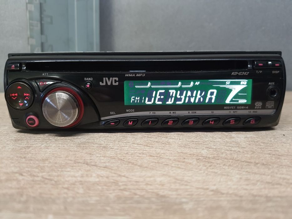 Radio Samochodowe JVC KD-G342 CD z MP3, AUX 4x50W RCA dla wzmacniacz