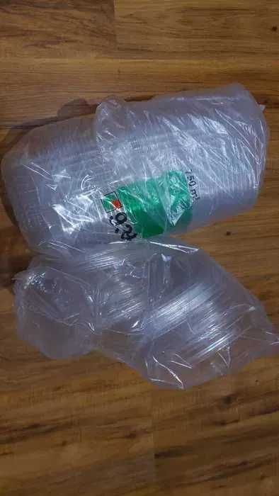 Pojemniki NOWE sałatkowe owalne z pokrywkami PET 750ml 50 sztuk