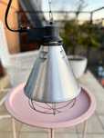 Lampa wisząca sufitowa loft loftowa metalowa srebrna