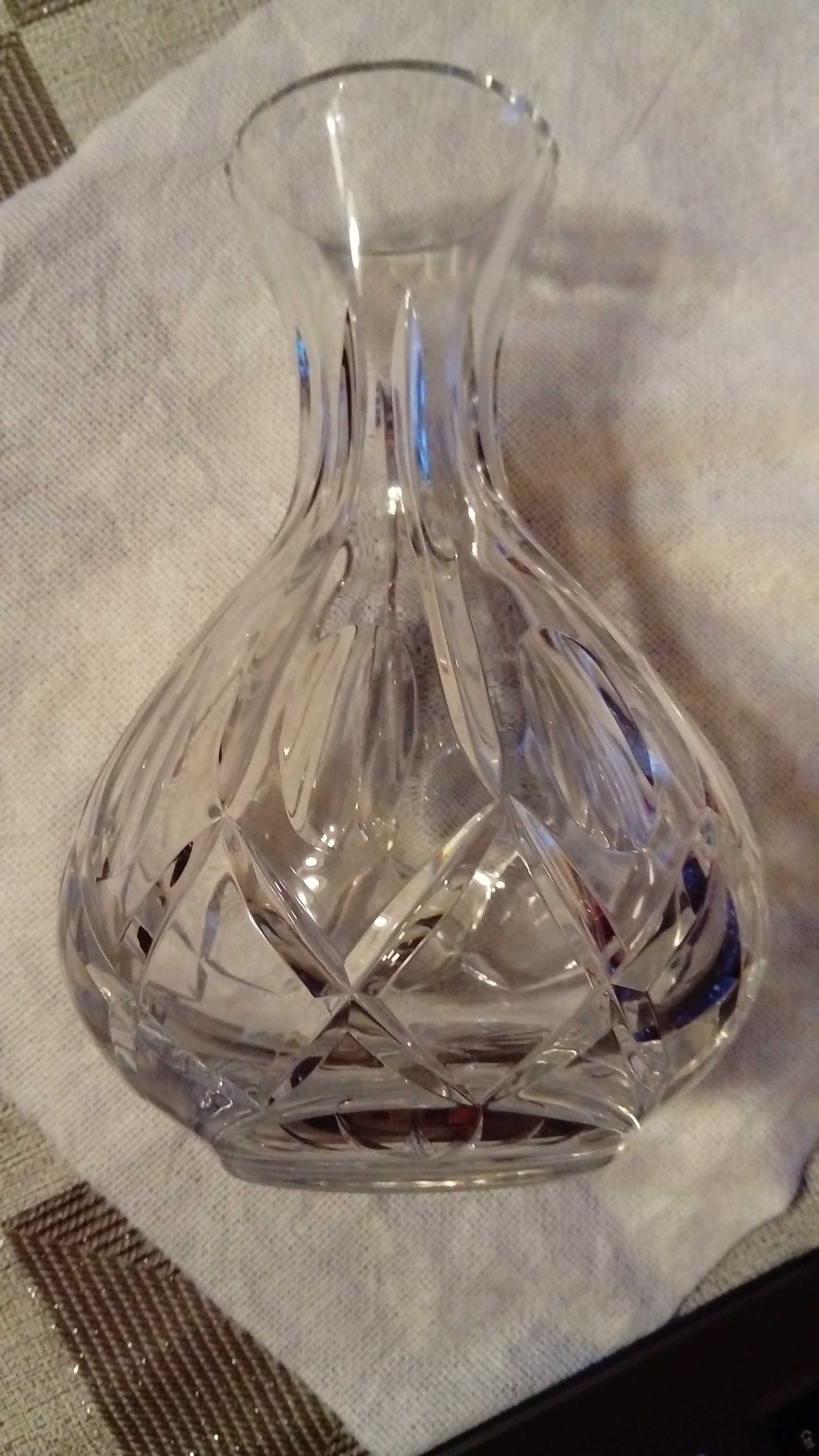 Przepiękny kryształowy wazon, przedmiot z lat 80