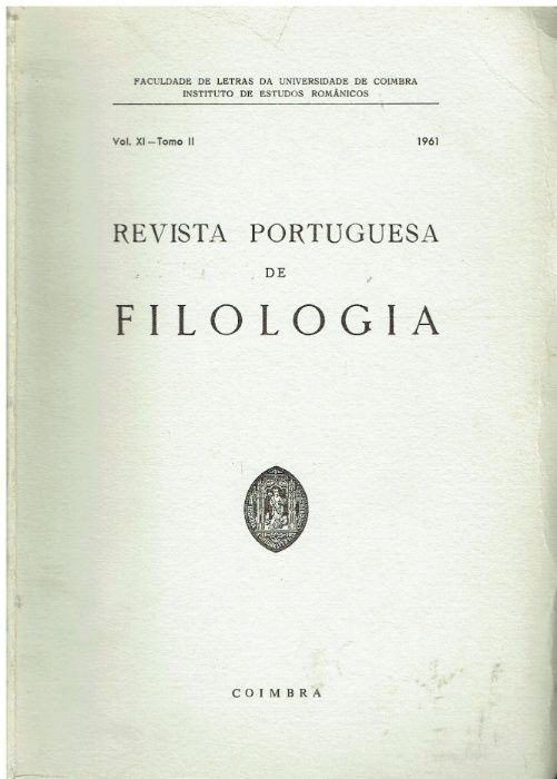 7941 Revista Portuguesa de Filologia - Vol XI-Tomo I e II