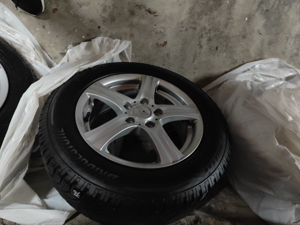 Jantes 5x112 com pneus de inverno Bridgestone