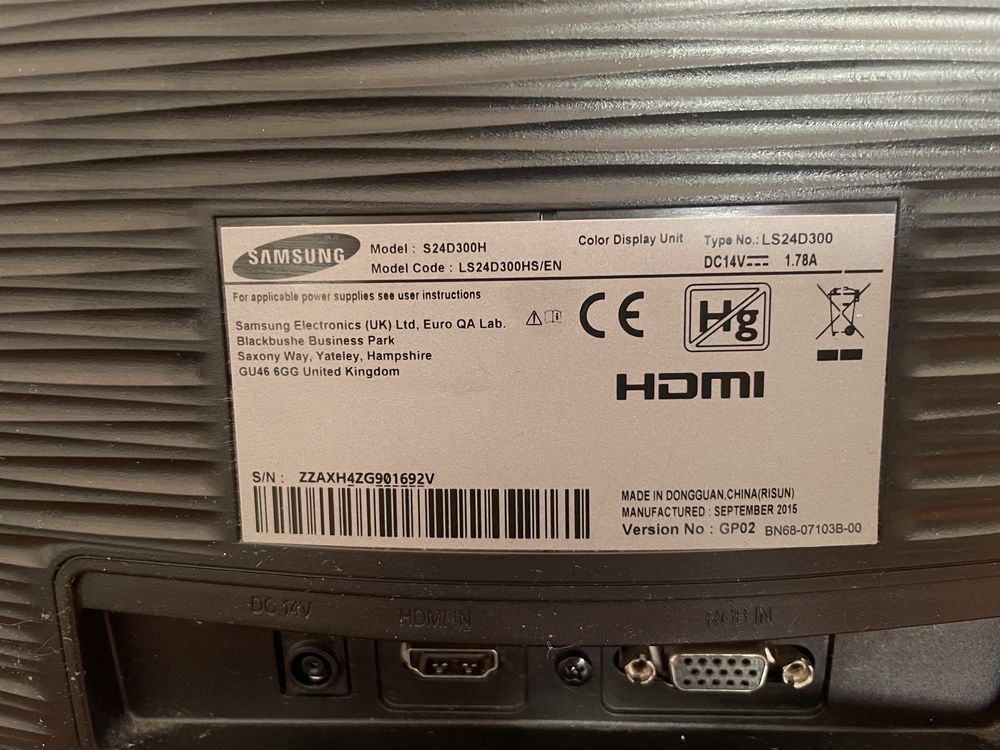 Monitor Samsung 70Hz