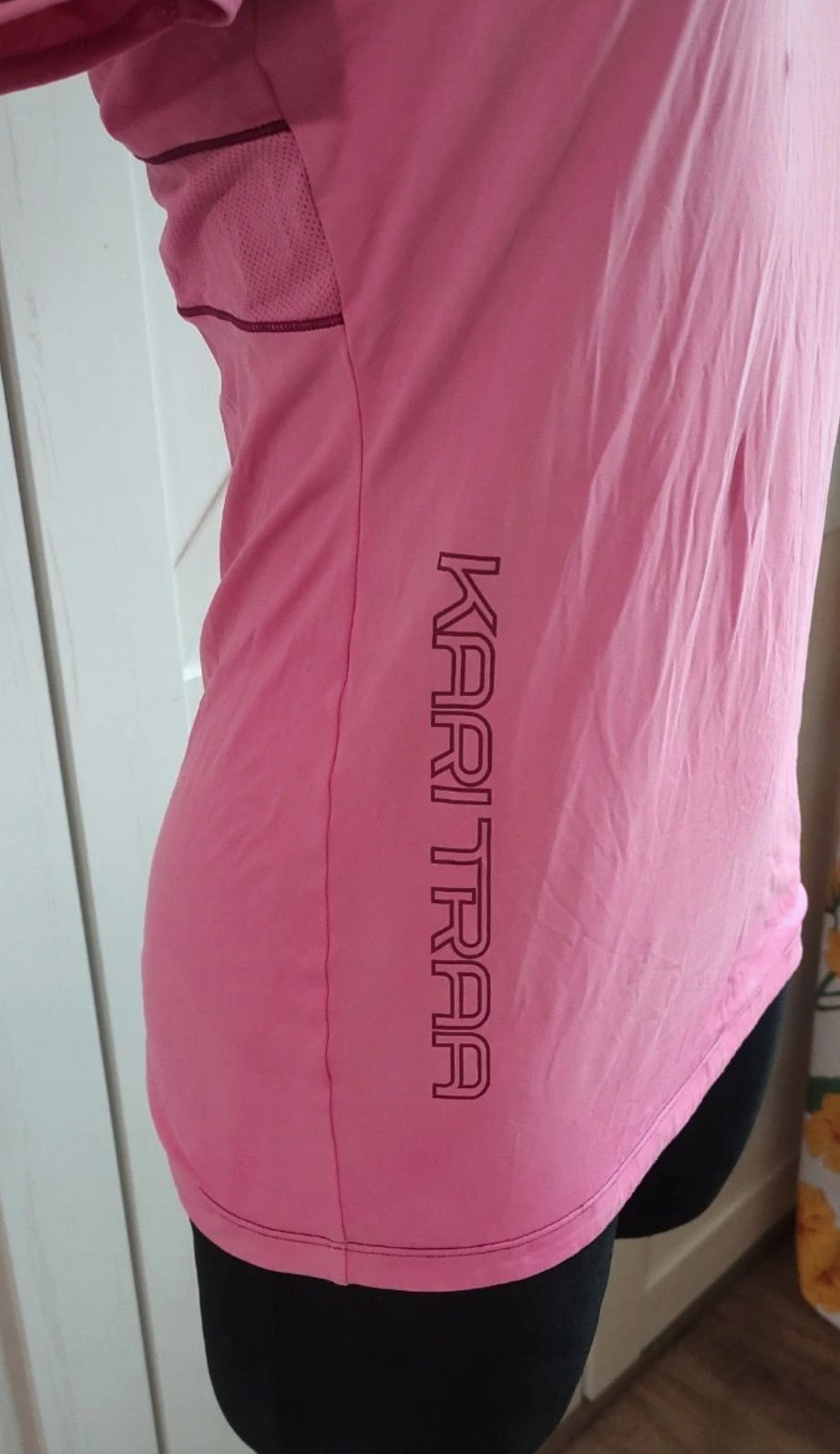 Koszulka sportowa różowa na siłownię Kari traa