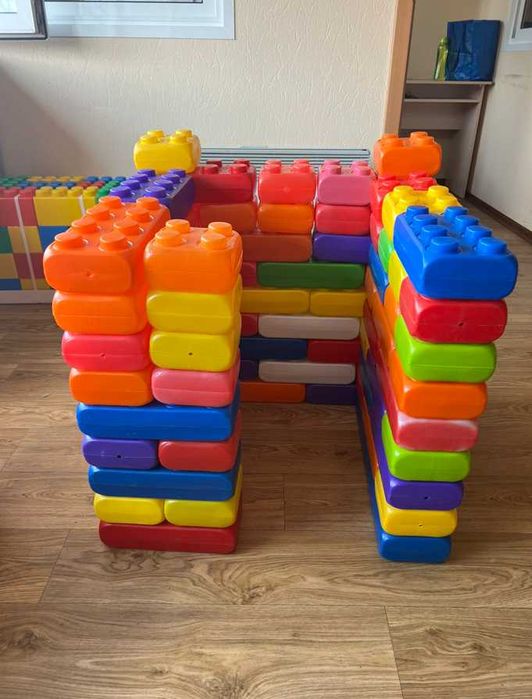 Конструктор дитячий з великих блоків МегаКуб розвиваючий для дітей