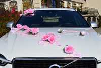 BOGATA dekoracja stroik dekoracja na samochód ślub wesele 321  KOLORY!