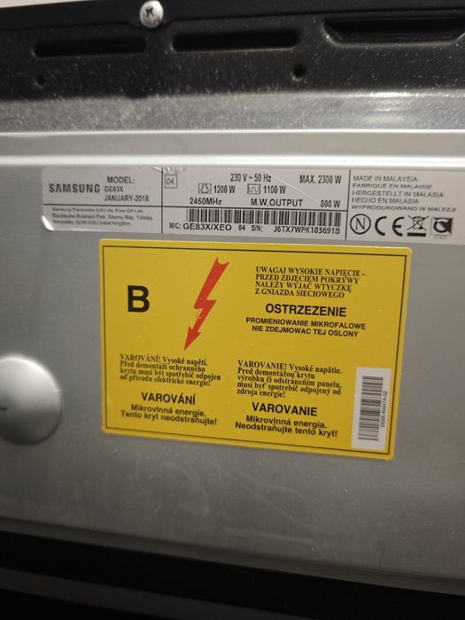 Mikrofalówka z grillem Samsung GE83X