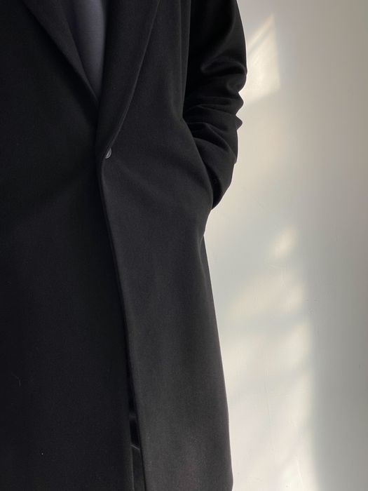 Пальто чоловіче чорне / Пальто мужское черное S