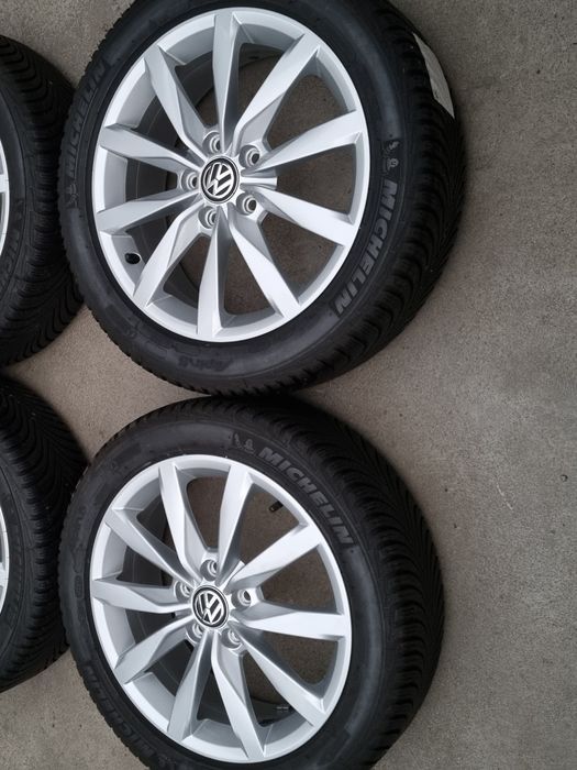 Koła Zimowe Alu 17" VW Golf VII VI V Sportsvan Touran Caddy 5x112 Oryg