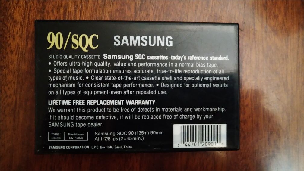 Аудіокасети SAMSUNG  SQC/90. 1996р.