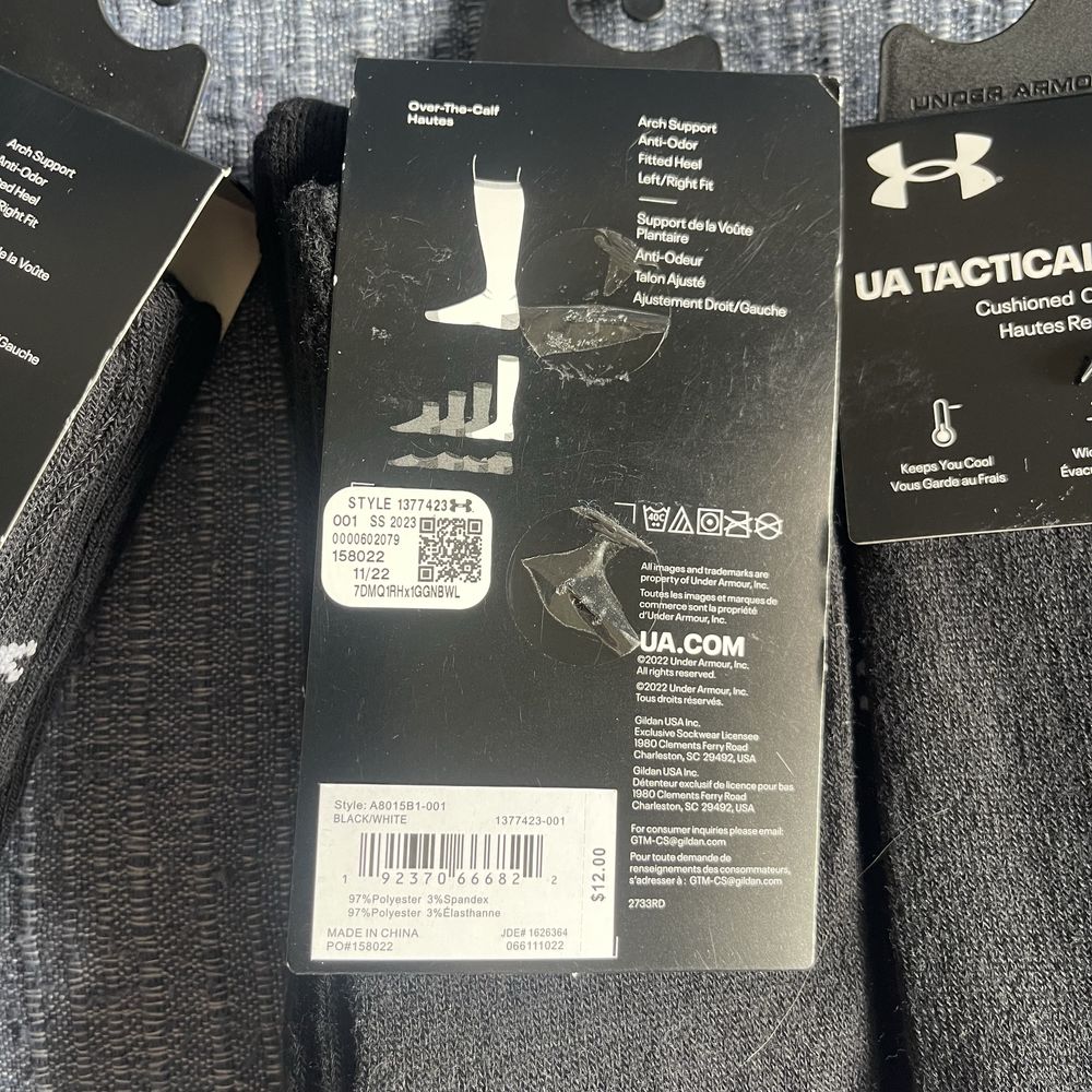 Шкарпетки тактичні UNDER ARMOUR Tactical HEATGEAR