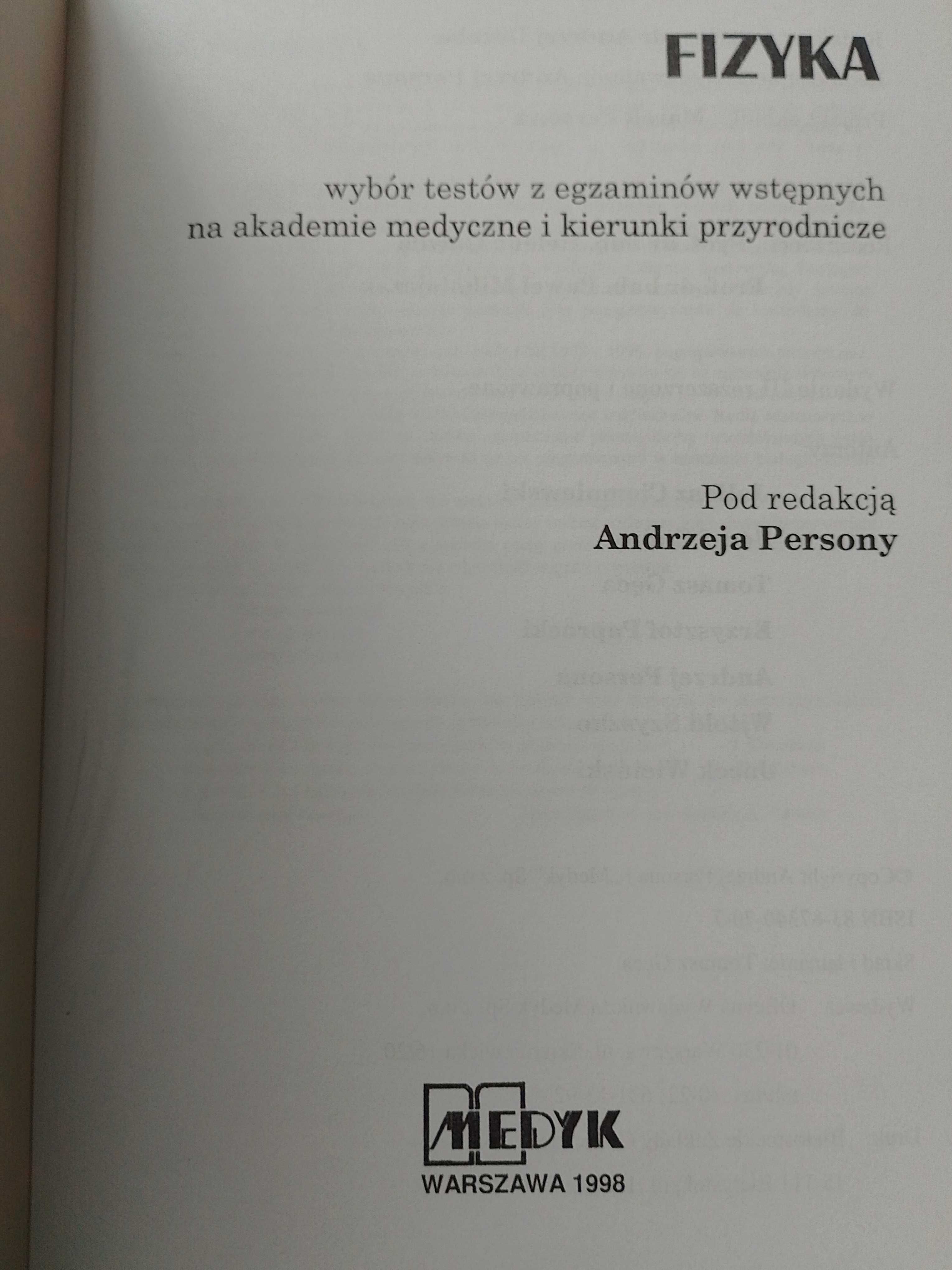 Fizyka wybór testów z 1998 roku