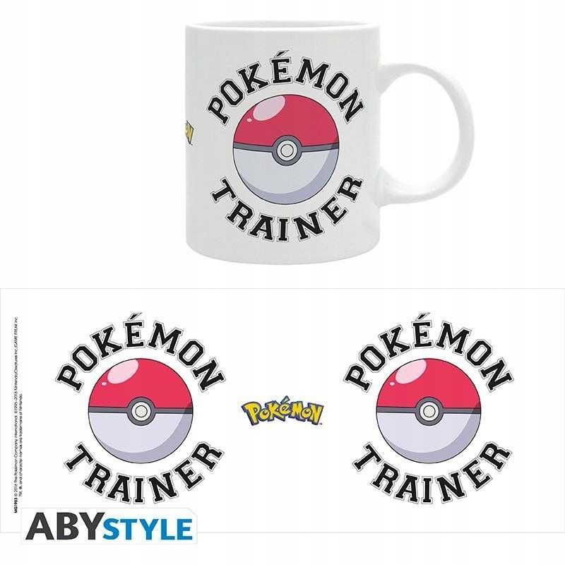 Kubek POKEMON Trainer 320ML Biały Kubek Trener Pokemonów Nowy Poznan