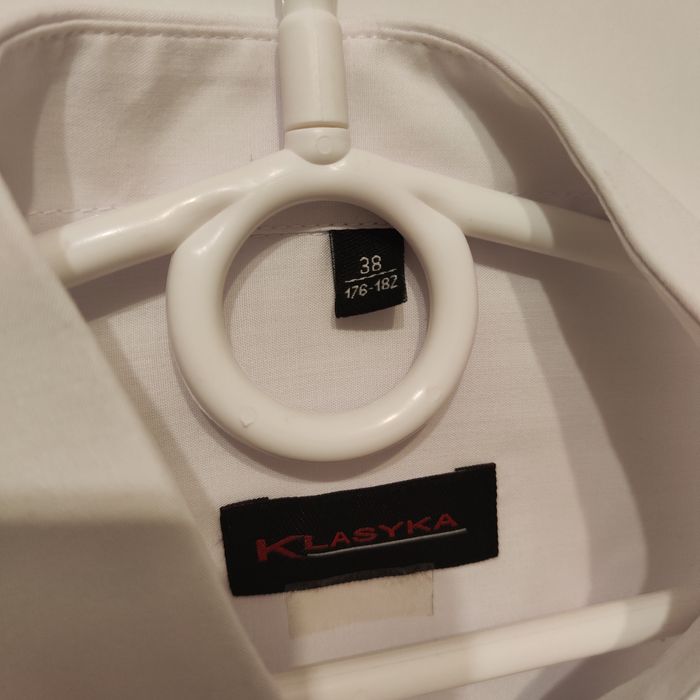 Koszula biała klasyka 38 182 na spinki