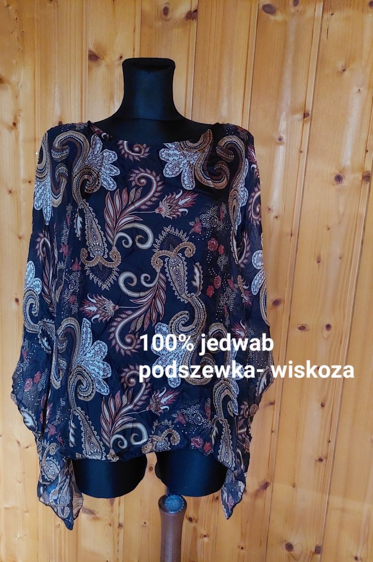 Bluzka z jedwabiu oversize