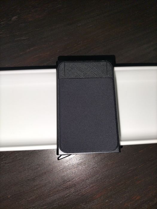 Porta cartões RFID preto blak com bolso extra