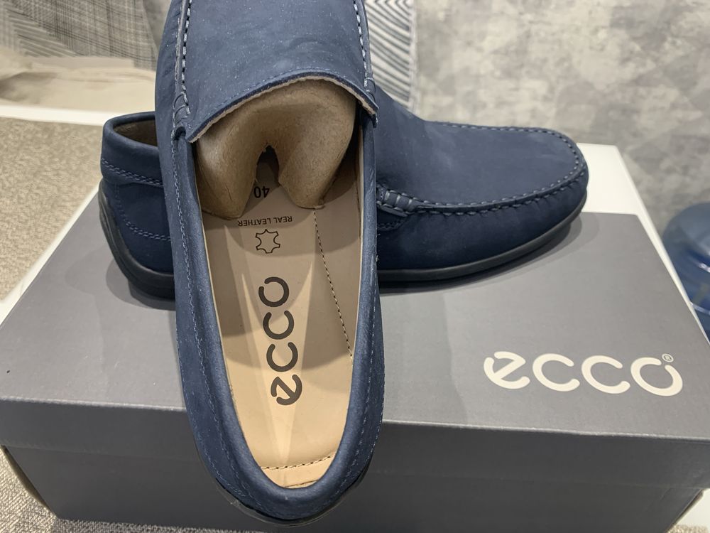 Мокасины ECCO нубук разм. 40