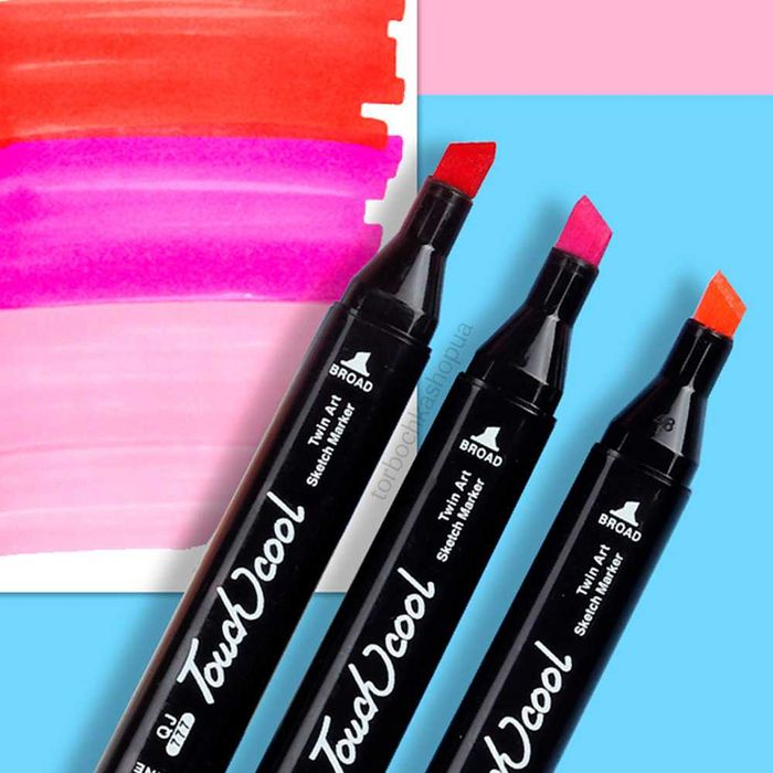 Набір скетч маркерів фломастерів 204 шт спиртові двосторонні з сумкою