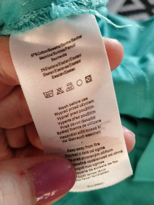 Spódnica ołówkowa prosta szmaragdowa bawełna