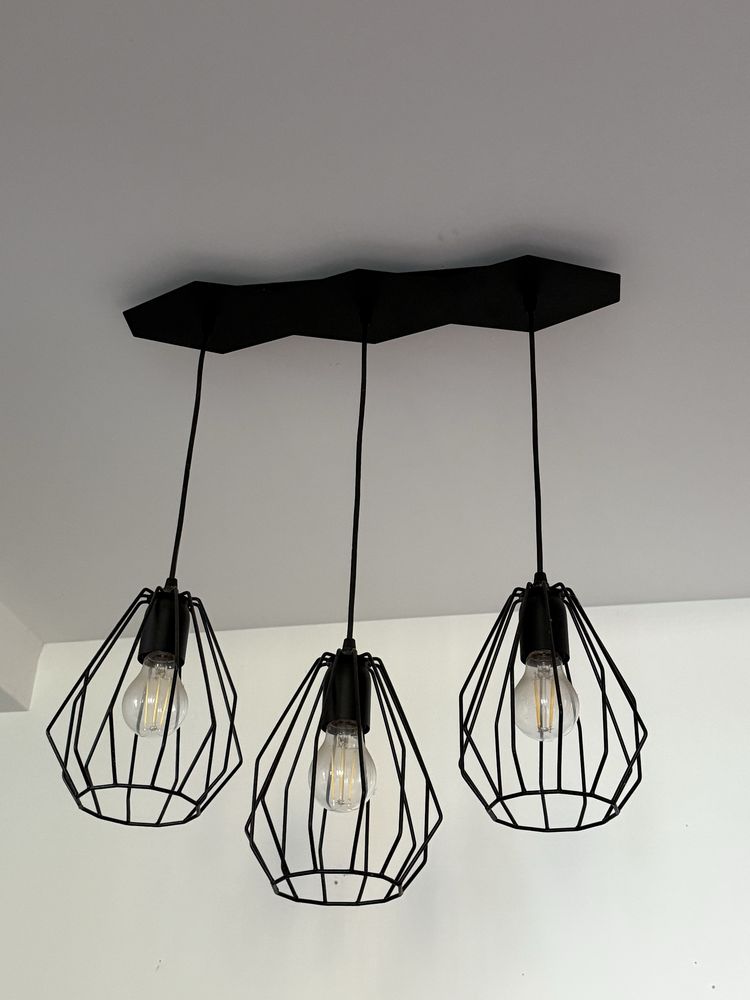 Sprzedam zestaw 6 sztuk lampy czarne loft