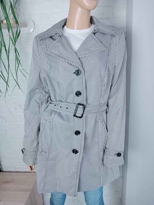 Mexx płaszcz, kurtka na jesień w szarą kratkę 2XL/44/16