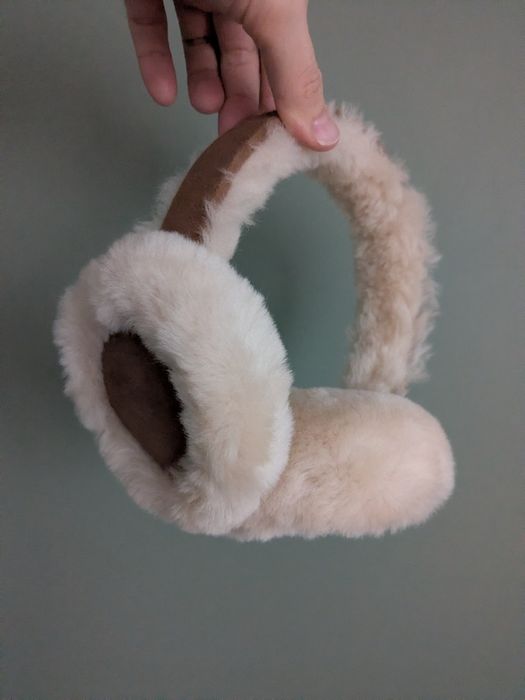 Ciepłe nauszniki nowe 100% skóra + wełna, norweska marka Snugg czapka